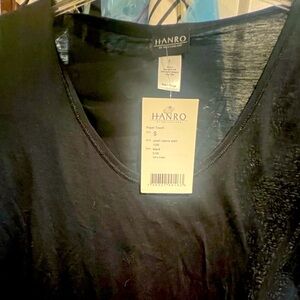 🆕 with tags. Hanro paper touch black short sleeve tshirt